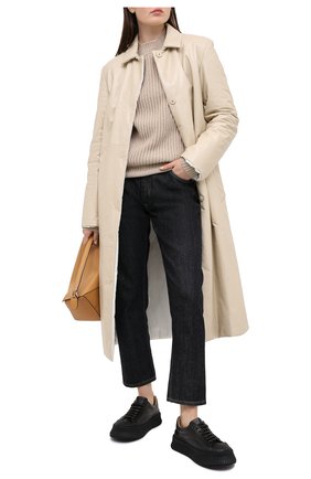 Женские кожаные кеды JIL SANDER черного цвета по цене 46450 руб., арт. JS32108A-12020 | Фото 2 Женские кожаные кеды JIL SANDER черного цвета, арт. JS32108A-12020 | Фото 2
