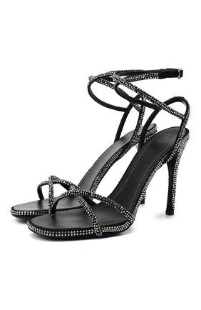 Женские кожаные босоножки up flair VALENTINO черного цвета по цене 124000 руб., арт. UW2S0Z47/XTA | Фото 1 Женские кожаные босоножки up flair VALENTINO черного цвета, арт. UW2S0Z47/XTA | Фото 1