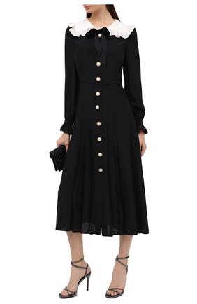 Женские кожаные босоножки up flair VALENTINO черного цвета по цене 124000 руб., арт. UW2S0Z47/XTA | Фото 2 Женские кожаные босоножки up flair VALENTINO черного цвета, арт. UW2S0Z47/XTA | Фото 2