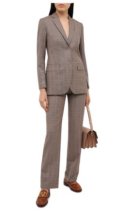 Женские шерстяные брюки BURBERRY серого цвета по цене 48300 руб., арт. 8031298 | Фото 2 Женские шерстяные брюки BURBERRY серого цвета, арт. 8031298 | Фото 2