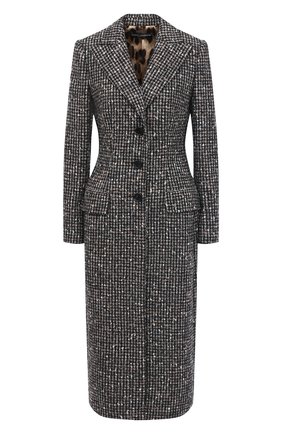 Женское шерстяное пальто DOLCE & GABBANA серого цвета по цене 257500 руб., арт. F0AE0T/FMMF1 | Фото 1 Женское шерстяное пальто DOLCE & GABBANA серого цвета, арт. F0AE0T/FMMF1 | Фото 1