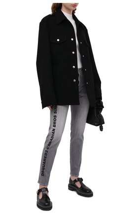 Женские джинсы DSQUARED2 светло-серого цвета по цене 43900 руб., арт. S75LB0343/S30260 | Фото 2 Женские джинсы DSQUARED2 светло-серого цвета, арт. S75LB0343/S30260 | Фото 2