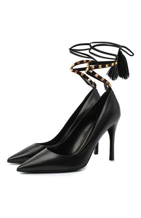 Женские кожаные туфли rockstud flair VALENTINO черного цвета по цене 74800 руб., арт. UW2S0X79/GYH | Фото 1 Женские кожаные туфли rockstud flair VALENTINO черного цвета, арт. UW2S0X79/GYH | Фото 1