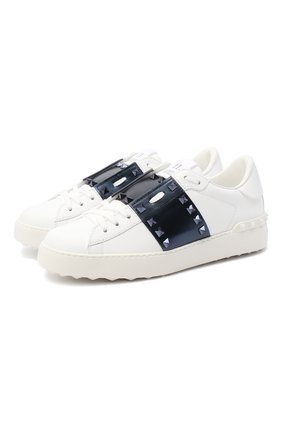 Женские кожаные кеды rockstud VALENTINO темно-синего цвета по цене 56750 руб., арт. UW0S0A01/HEL | Фото 1 Женские кожаные кеды rockstud VALENTINO темно-синего цвета, арт. UW0S0A01/HEL | Фото 1