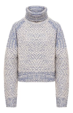 Женский шерстяной свитер KENZO голубого цвета по цене 43150 руб., арт. FA62PU5183AG | Фото 1 Женский шерстяной свитер KENZO голубого цвета, арт. FA62PU5183AG | Фото 1