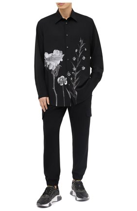 Мужские кожаные кроссовки squalo VERSACE черного цвета по цене 74700 руб., арт. DSU7703/DVSMEG | Фото 2 Мужские кожаные кроссовки squalo VERSACE черного цвета, арт. DSU7703/DVSMEG | Фото 2