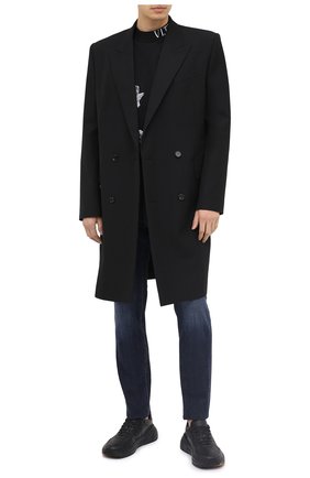 Мужская хлопковая футболка VALENTINO черного цвета по цене 55600 руб., арт. UV0MG08T6U4 | Фото 2 Мужская хлопковая футболка VALENTINO черного цвета, арт. UV0MG08T6U4 | Фото 2