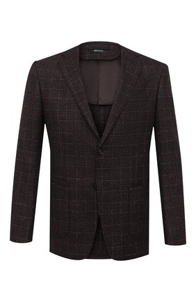 Мужской пиджак из шерсти и шелка Z ZEGNA коричневого цвета по цене 94700 руб., арт. 850752/1VRUG0 | Фото 1 Мужской пиджак из шерсти и шелка Z ZEGNA коричневого цвета, арт. 850752/1VRUG0 | Фото 1