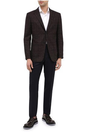 Мужской пиджак из шерсти и шелка Z ZEGNA коричневого цвета по цене 94700 руб., арт. 850752/1VRUG0 | Фото 2 Мужской пиджак из шерсти и шелка Z ZEGNA коричневого цвета, арт. 850752/1VRUG0 | Фото 2