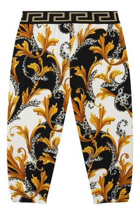 Детские хлопковые джоггеры VERSACE разноцветного цвета по цене 17000 руб., арт. YB000204/A235741 | Фото 1 Детские хлопковые джоггеры VERSACE разноцветного цвета, арт. YB000204/A235741 | Фото 1