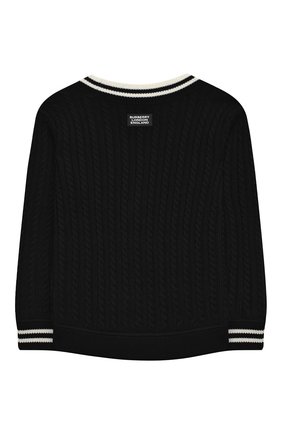 Детский шерстяной кардиган BURBERRY черного цвета по цене 34300 руб., арт. 8027648 | Фото 2 Детский шерстяной кардиган BURBERRY черного цвета, арт. 8027648 | Фото 2