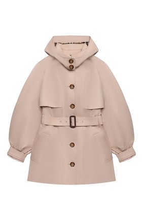 Детский хлопковый тренч BURBERRY светло-розового цвета по цене 38750 руб., арт. 8029514 | Фото 1 Детский хлопковый тренч BURBERRY светло-розового цвета, арт. 8029514 | Фото 1