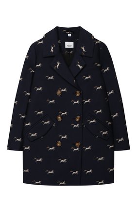 Детское шерстяное пальто BURBERRY темно-синего цвета по цене 89400 руб., арт. 8031849 | Фото 1 Детское шерстяное пальто BURBERRY темно-синего цвета, арт. 8031849 | Фото 1
