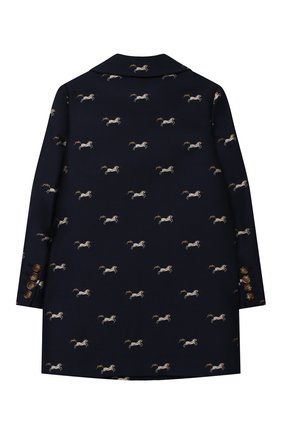 Детское шерстяное пальто BURBERRY темно-синего цвета по цене 89400 руб., арт. 8031849 | Фото 2 Детское шерстяное пальто BURBERRY темно-синего цвета, арт. 8031849 | Фото 2