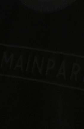 Детский хлопковый свитшот BALMAIN черного цвета по цене 17400 руб., арт. 6N4830/NB430/3-9M | Фото 3 Детский хлопковый свитшот BALMAIN черного цвета, арт. 6N4830/NB430/3-9M | Фото 3