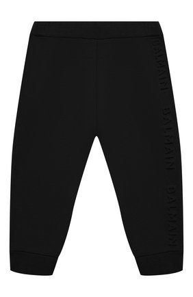 Детские хлопковые джоггеры BALMAIN черного цвета по цене 11400 руб., арт. 6N6870/NX300/12-36M | Фото 1 Детские хлопковые джоггеры BALMAIN черного цвета, арт. 6N6870/NX300/12-36M | Фото 1