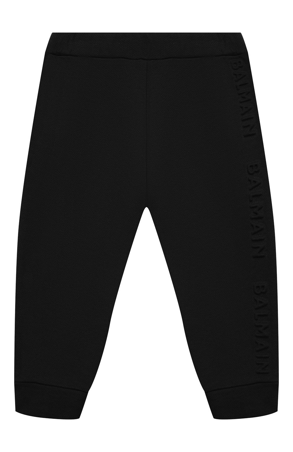 Детские хлопковые джоггеры BALMAIN черного цвета, арт. 6N6870/NX300/3-9M | Фото 1
