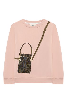 Детский хлопковый свитшот FENDI розового цвета по цене 33400 руб., арт. JFH101/5V0/8A-12+ | Фото 1 Детский хлопковый свитшот FENDI розового цвета, арт. JFH101/5V0/8A-12+ | Фото 1