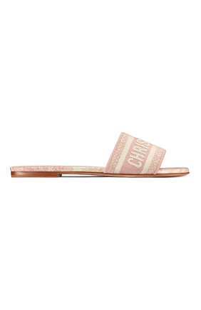 Женские текстильные шлепанцы dway DIOR розового цвета по цене 58500 руб., арт. KCQ209TJES46P | Фото 1 Женские текстильные шлепанцы dway DIOR розового цвета, арт. KCQ209TJES46P | Фото 1