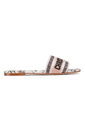 Женские текстильные шлепанцы dway DIOR розового цвета по цене 58500 руб., арт. KCQ209RMES89Z | Фото 1 Женские текстильные шлепанцы dway DIOR розового цвета, арт. KCQ209RMES89Z | Фото 1