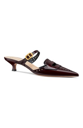 Женские кожаные мюли boy-d DIOR бордового цвета по цене 84500 руб., арт. KCP847SHCS38R | Фото 2 Женские кожаные мюли boy-d DIOR бордового цвета, арт. KCP847SHCS38R | Фото 2