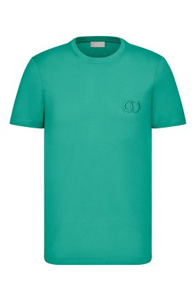 Мужская хлопковая футболка DIOR зеленого цвета по цене 37500 руб., арт. 013J600A0589C610 | Фото 1 Мужская хлопковая футболка DIOR зеленого цвета, арт. 013J600A0589C610 | Фото 1
