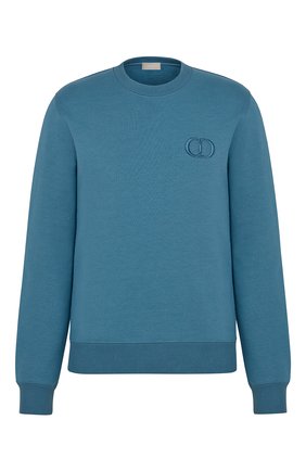 Мужской хлопковый свитшот DIOR синего цвета по цене 49900 руб., арт. 943J612A0531C524 | Фото 1 Мужской хлопковый свитшот DIOR синего цвета, арт. 943J612A0531C524 | Фото 1