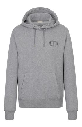 Мужской хлопковое худи DIOR серого цвета по цене 68000 руб., арт. 943J600A0531C888 | Фото 1 Мужской хлопковое худи DIOR серого цвета, арт. 943J600A0531C888 | Фото 1