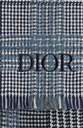 Мужской шарф из шерсти и кашемира DIOR синего цвета по цене 53000 руб., арт. 03E0010A0347C580 | Фото 2 Мужской шарф из шерсти и кашемира DIOR синего цвета, арт. 03E0010A0347C580 | Фото 2