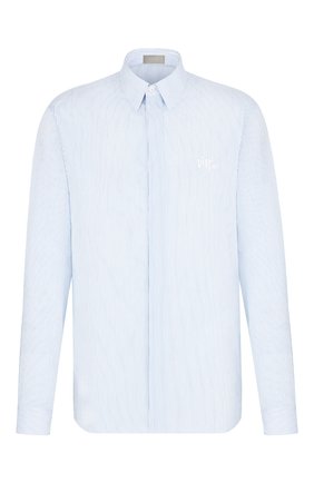 Мужская хлопковая сорочка DIOR голубого цвета по цене 57900 руб., арт. 013C501N4954C080 | Фото 1 Мужская хлопковая сорочка DIOR голубого цвета, арт. 013C501N4954C080 | Фото 1