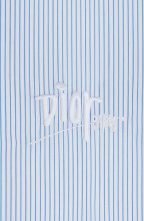 Мужская хлопковая сорочка DIOR голубого цвета по цене 57900 руб., арт. 013C501N4954C080 | Фото 2 Мужская хлопковая сорочка DIOR голубого цвета, арт. 013C501N4954C080 | Фото 2