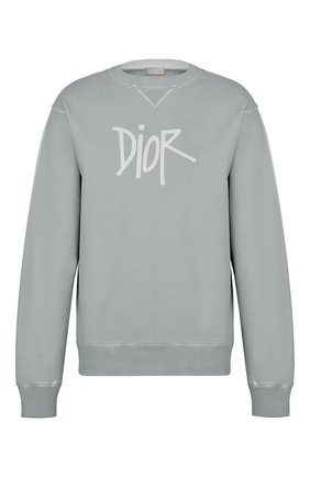 Мужской хлопковый свитшот DIOR серого цвета по цене 93400 руб., арт. 033J604B0531C800 | Фото 1 Мужской хлопковый свитшот DIOR серого цвета, арт. 033J604B0531C800 | Фото 1