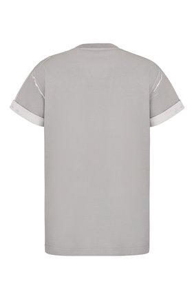 Мужская хлопковая футболка DIOR серого цвета по цене 55900 руб., арт. 033J625E0554C800 | Фото 2 Мужская хлопковая футболка DIOR серого цвета, арт. 033J625E0554C800 | Фото 2