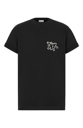 Мужская хлопковая футболка DIOR черного цвета по цене 51400 руб., арт. 033J625I0554C980 | Фото 1 Мужская хлопковая футболка DIOR черного цвета, арт. 033J625I0554C980 | Фото 1