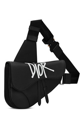 Мужская кожаная сумка saddle DIOR черного цвета по цене 260000 руб., арт. 1ADPO093YZSH10E | Фото 2 Мужская кожаная сумка saddle DIOR черного цвета, арт. 1ADPO093YZSH10E | Фото 2