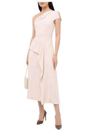 Женское платье ROLAND MOURET светло-бежевого цвета по цене 154000 руб., арт. PW20/S0951/F2241 | Фото 2 Женское платье ROLAND MOURET светло-бежевого цвета, арт. PW20/S0951/F2241 | Фото 2