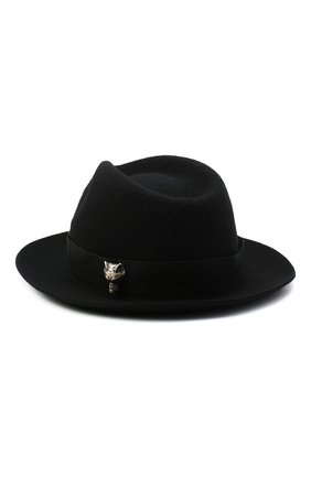 Мужская шерстяная шляпа ISABEL BENENATO черного цвета, арт. UA11F20 | Фото 1 (Материал: Шерсть, Текстиль)