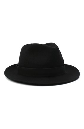 Мужская шерстяная шляпа ISABEL BENENATO черного цвета, арт. UA11F20 | Фото 2 (Материал: Шерсть, Текстиль)