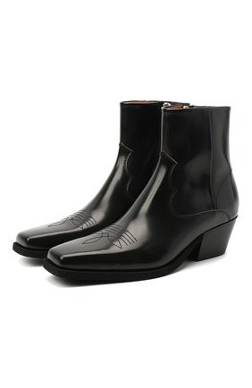 Мужские кожаные казаки OFF-WHITE черного цвета по цене 69000 руб., арт. 0MIA197F20LEA0011000 | Фото 1 Мужские кожаные казаки OFF-WHITE черного цвета, арт. 0MIA197F20LEA0011000 | Фото 1