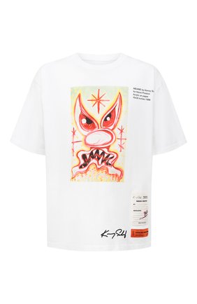 Мужская хлопковая футболка heron preston x kenny scharf HERON PRESTON белого цвета по цене 24450 руб., арт. HMAA019F20JER0160130 | Фото 1 Мужская хлопковая футболка heron preston x kenny scharf HERON PRESTON белого цвета, арт. HMAA019F20JER0160130 | Фото 1