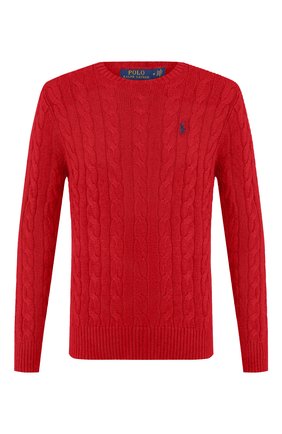 Мужской хлопковый джемпер POLO RALPH LAUREN красного цвета по цене 15050 руб., арт. 710775885 | Фото 1 Мужской хлопковый джемпер POLO RALPH LAUREN красного цвета, арт. 710775885 | Фото 1