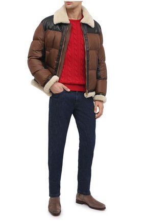 Мужской хлопковый джемпер POLO RALPH LAUREN красного цвета по цене 15050 руб., арт. 710775885 | Фото 2 Мужской хлопковый джемпер POLO RALPH LAUREN красного цвета, арт. 710775885 | Фото 2