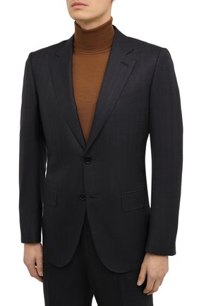 Мужской костюм из шерсти и шелка ZEGNA COUTURE темно-серого цвета по цене 495000 руб., арт. 822N24/21L2N5 | Фото 2 Мужской костюм из шерсти и шелка ZEGNA COUTURE темно-серого цвета, арт. 822N24/21L2N5 | Фото 2 (Рукава: Длинные; Материал внешний: Шерсть; Материал подклада: Купро; Костюмы М: Однобортный; Стили: Классический)