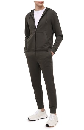 Мужские хлопковые джоггеры ERMENEGILDO ZEGNA хаки цвета по цене 44950 руб., арт. UV550/TR0R | Фото 2 Мужские хлопковые джоггеры ERMENEGILDO ZEGNA хаки цвета, арт. UV550/TR0R | Фото 2