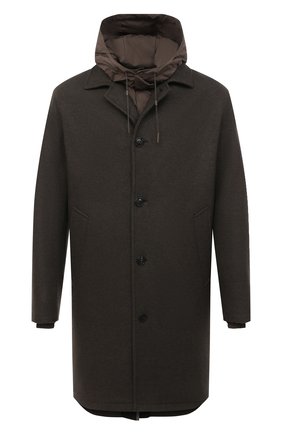 Мужской пальто из шерсти и кашемира ERMENEGILDO ZEGNA хаки цвета по цене 419500 руб., арт. UVT29/V304 | Фото 1 Мужской пальто из шерсти и кашемира ERMENEGILDO ZEGNA хаки цвета, арт. UVT29/V304 | Фото 1