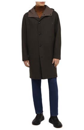 Мужской пальто из шерсти и кашемира ERMENEGILDO ZEGNA хаки цвета по цене 419500 руб., арт. UVT29/V304 | Фото 2 Мужской пальто из шерсти и кашемира ERMENEGILDO ZEGNA хаки цвета, арт. UVT29/V304 | Фото 2