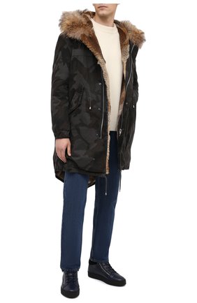 Мужские кожаные кеды kriss winter GIUSEPPE ZANOTTI DESIGN темно-синего цвета по цене 57900 руб., арт. RU00019/003 | Фото 2 Мужские кожаные кеды kriss winter GIUSEPPE ZANOTTI DESIGN темно-синего цвета, арт. RU00019/003 | Фото 2