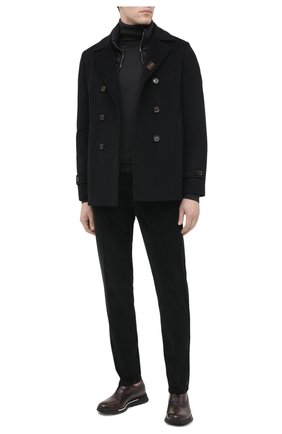 Мужской пальто из шерсти и кашемира bolgi-le MOORER темно-синего цвета, арт. B0LGI-LE/A20M640LEN0 | Фото 2 (Рукава: Длинные; Длина (верхняя одежда): Короткие; Материал внешний: Шерсть; Материал подклада: Синтетический материал; Мужское Кросс-КТ: Верхняя одежда, пальто-верхняя одежда; Стили: Классический, Кэжуэл; Материал утеплителя: Пух и перо)