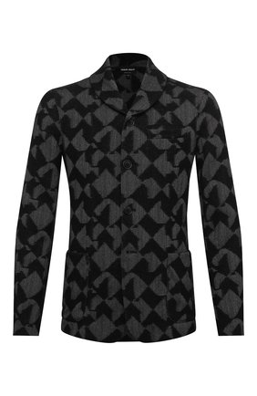 Мужской пиджак из кашемира и вискозы GIORGIO ARMANI черного цвета по цене 192000 руб., арт. 6HSG56/SJWAZ | Фото 1 Мужской пиджак из кашемира и вискозы GIORGIO ARMANI черного цвета, арт. 6HSG56/SJWAZ | Фото 1