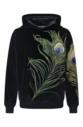 Мужской хлопковое худи DOLCE & GABBANA темно-синего цвета по цене 176500 руб., арт. G9TN4Z/FUVG7 | Фото 1 Мужской хлопковое худи DOLCE & GABBANA темно-синего цвета, арт. G9TN4Z/FUVG7 | Фото 1